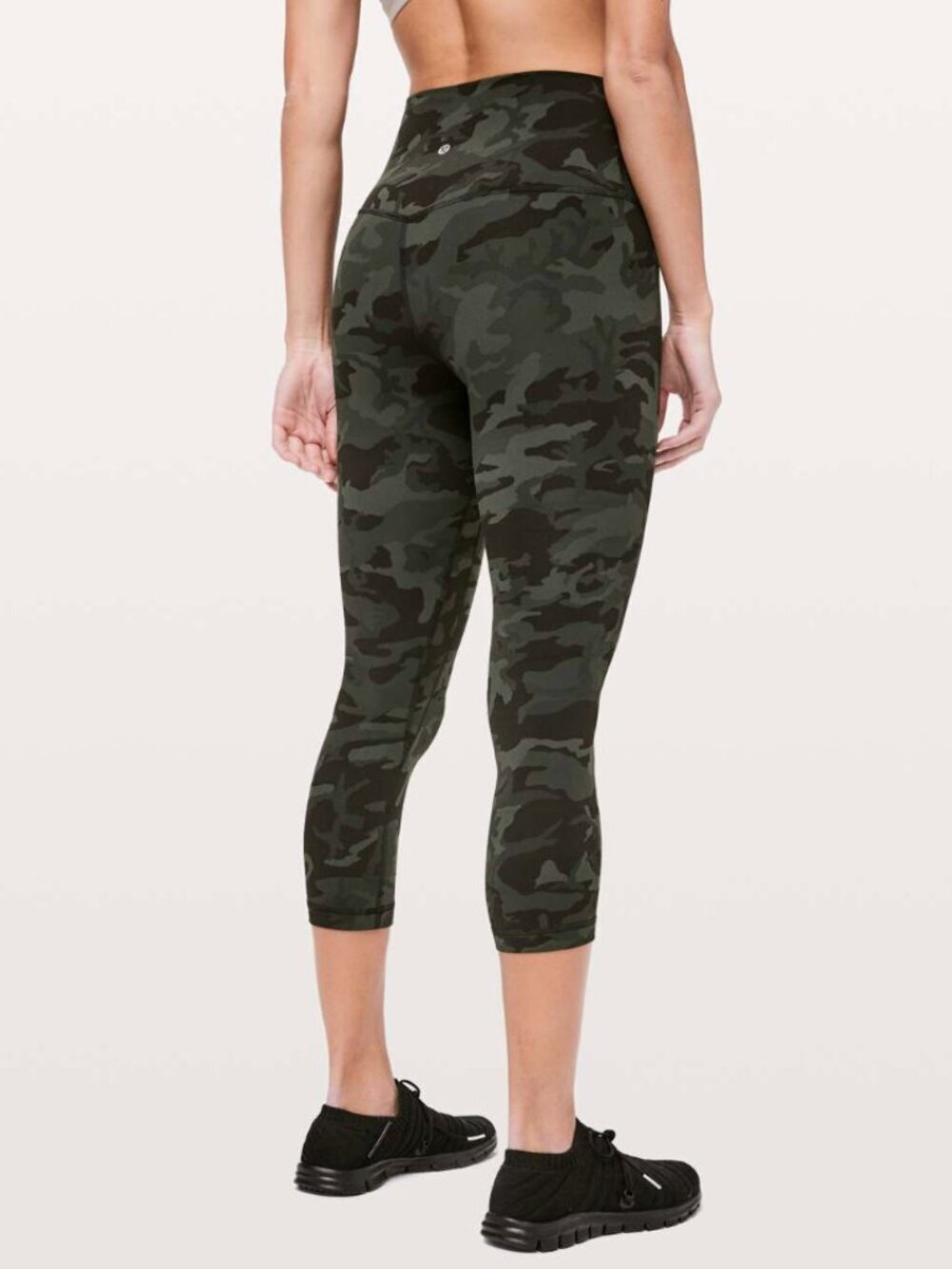 Lululemon Align Crop *21" Incognito Camo Multi Gator Green